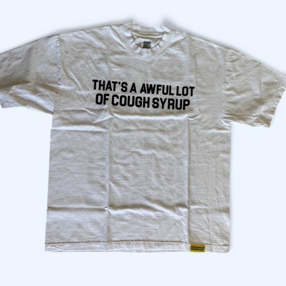 White Graphic T-Shirt with Bold Text